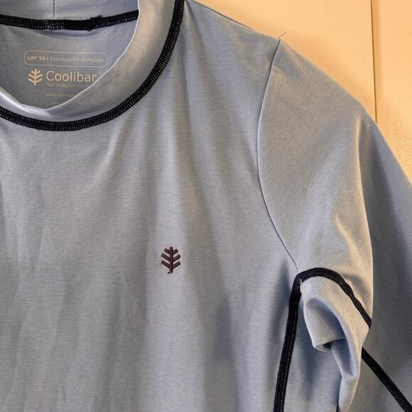 Coolibar UPF 50+ Sun Protection Women’s Fitted Top Size Large Blue Stretch - Picture 3 of 5